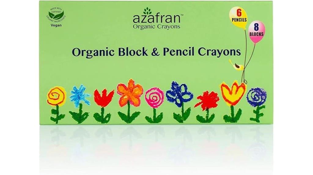 organic crayons with pencils