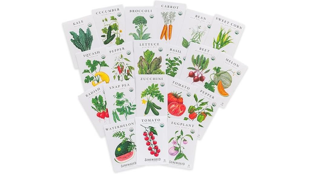 organic vegetable seed set