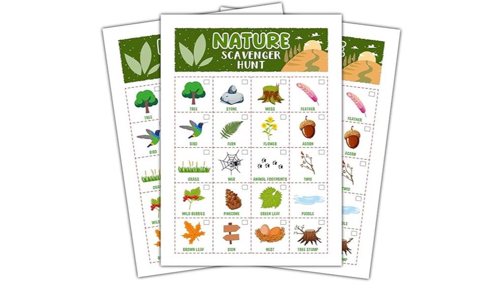 outdoor nature scavenger hunt