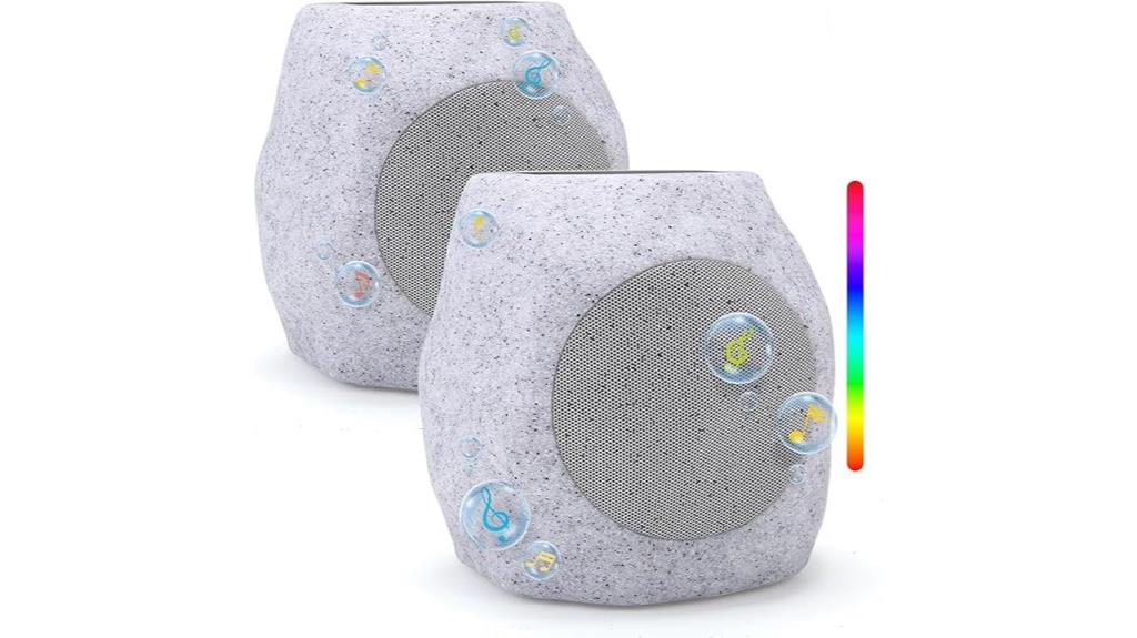 outdoor solar rock speakers