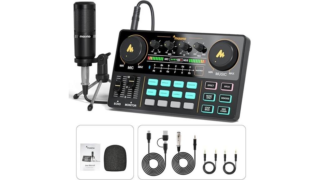 podcast microphone equipment set
