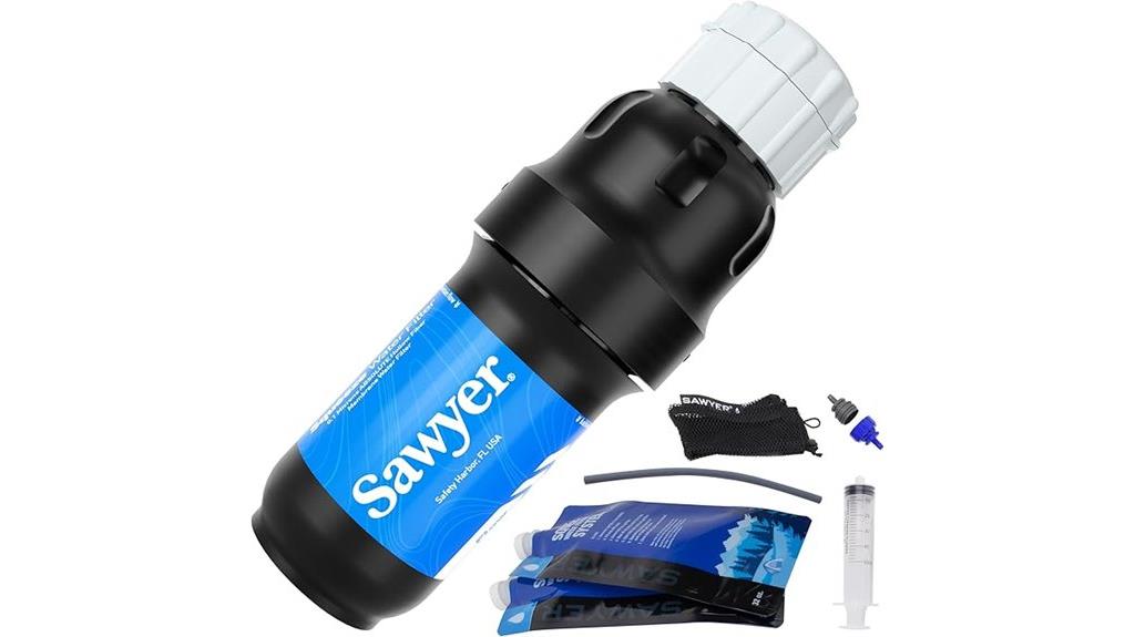 portable water filtration device