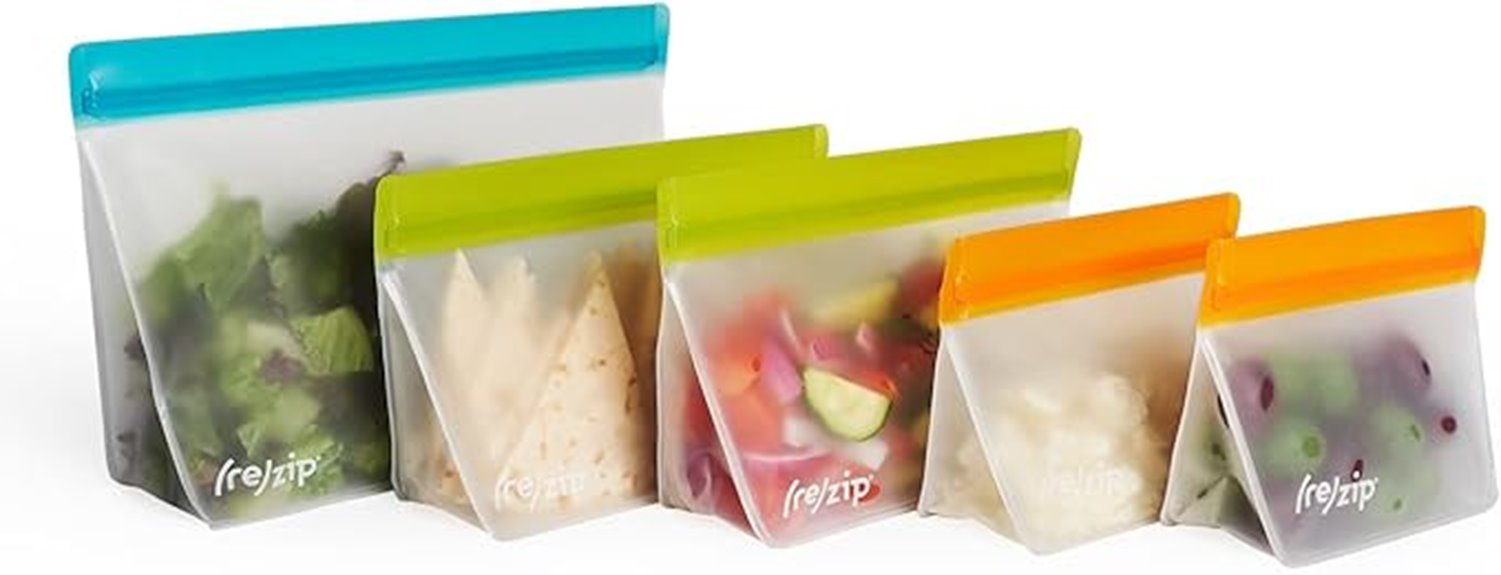 reusable stand up storage bags