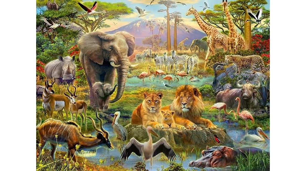 savannah animal puzzle set
