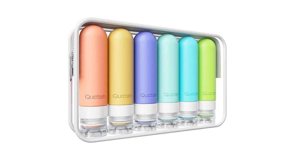 silicone travel bottles pack