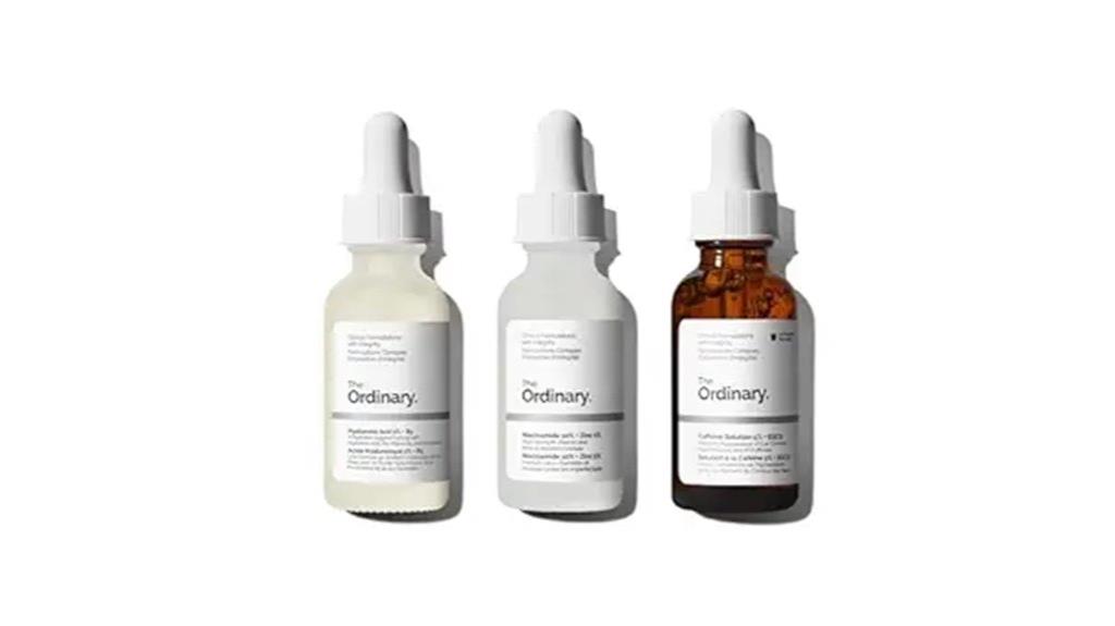 skincare set with key ingredients