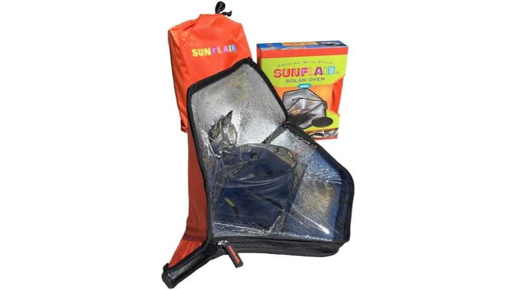 small orange solar oven