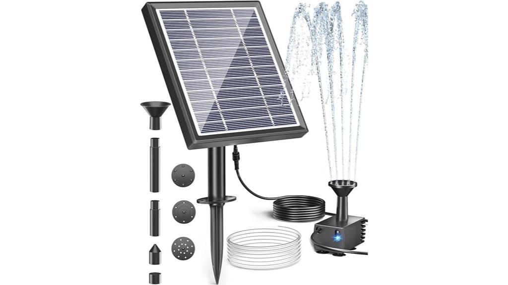 solar powered bird fountain