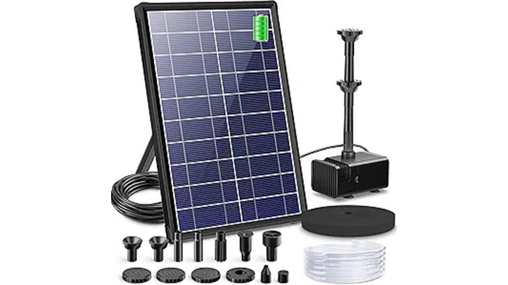 solar powered fountain with backup