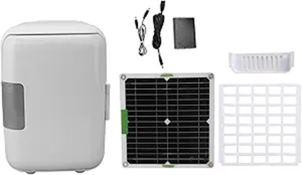 solar powered portable mini fridge