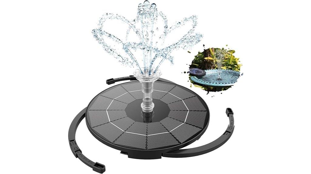 solar powered water fountain
