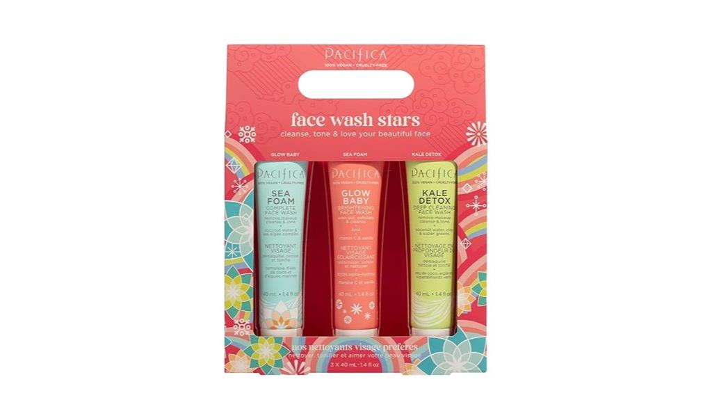 three pack pacifica face wash