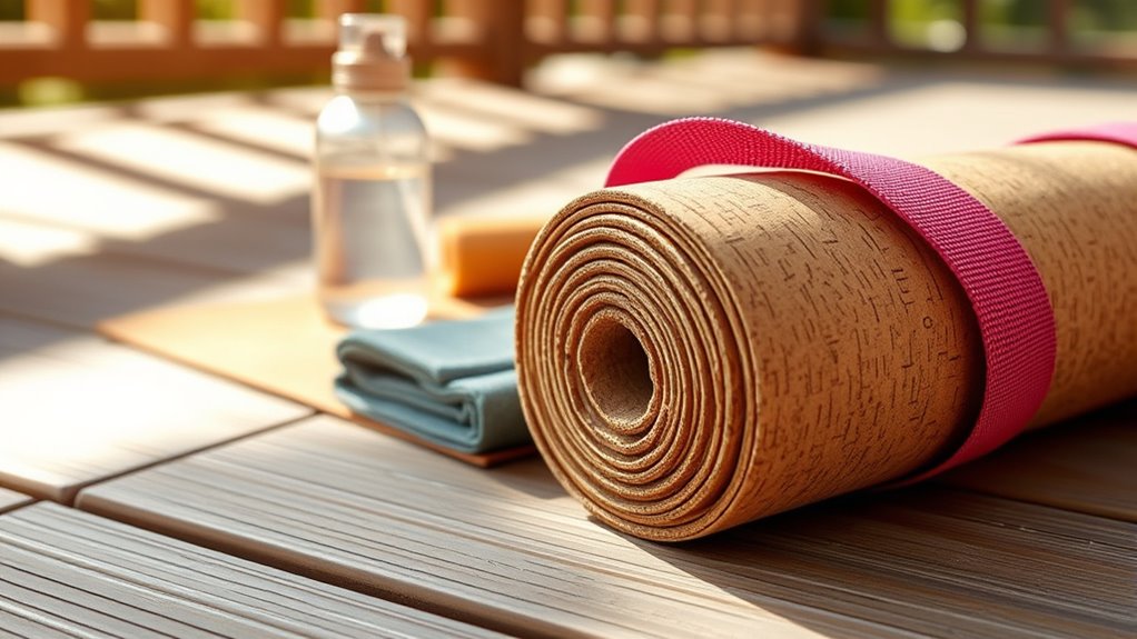 travel friendly cork yoga mats