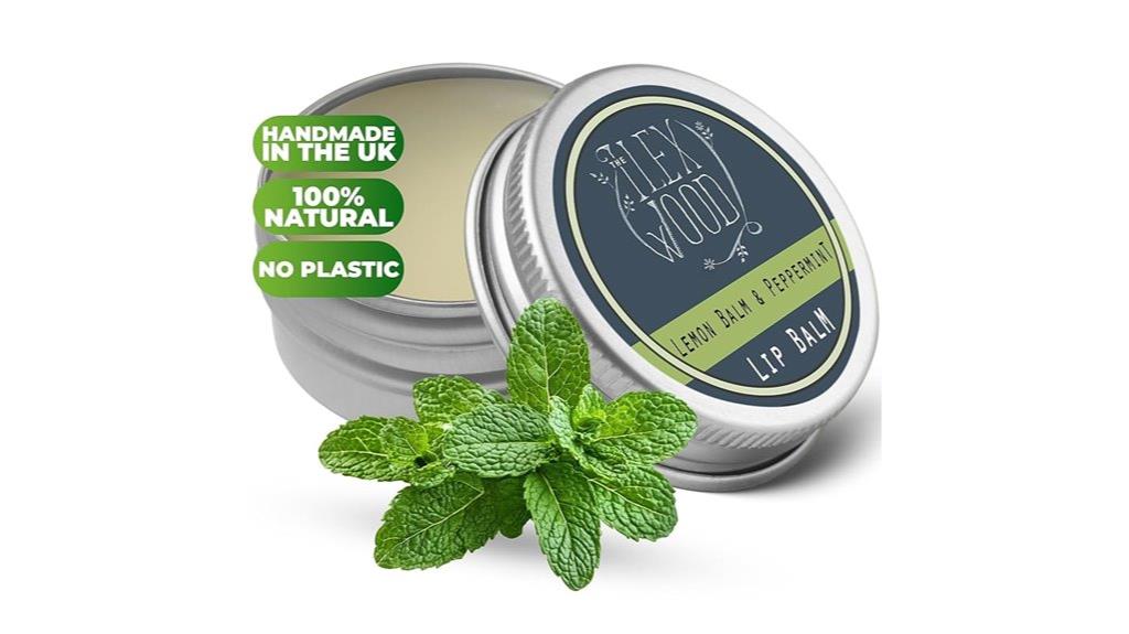 vegan lemon peppermint lip balm