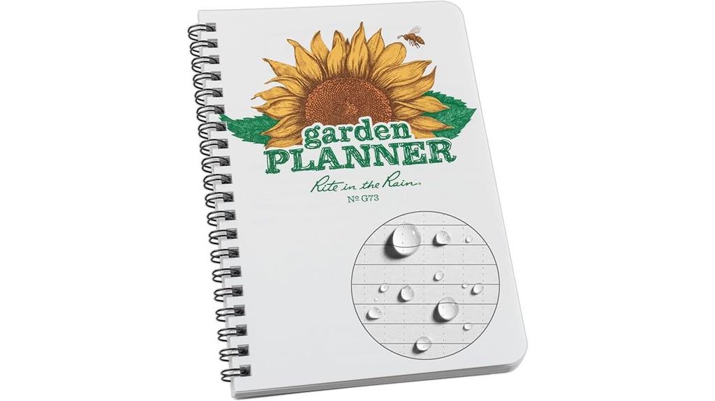 weatherproof gardening planner book