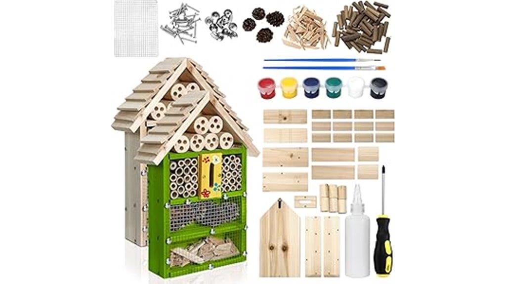 wooden insect hotel kit