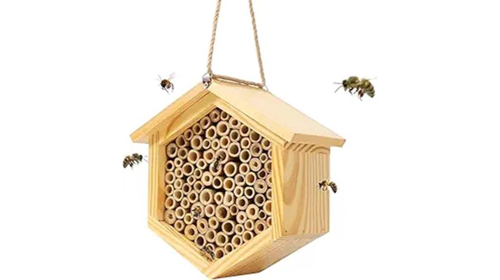 wooden mason bee habitat