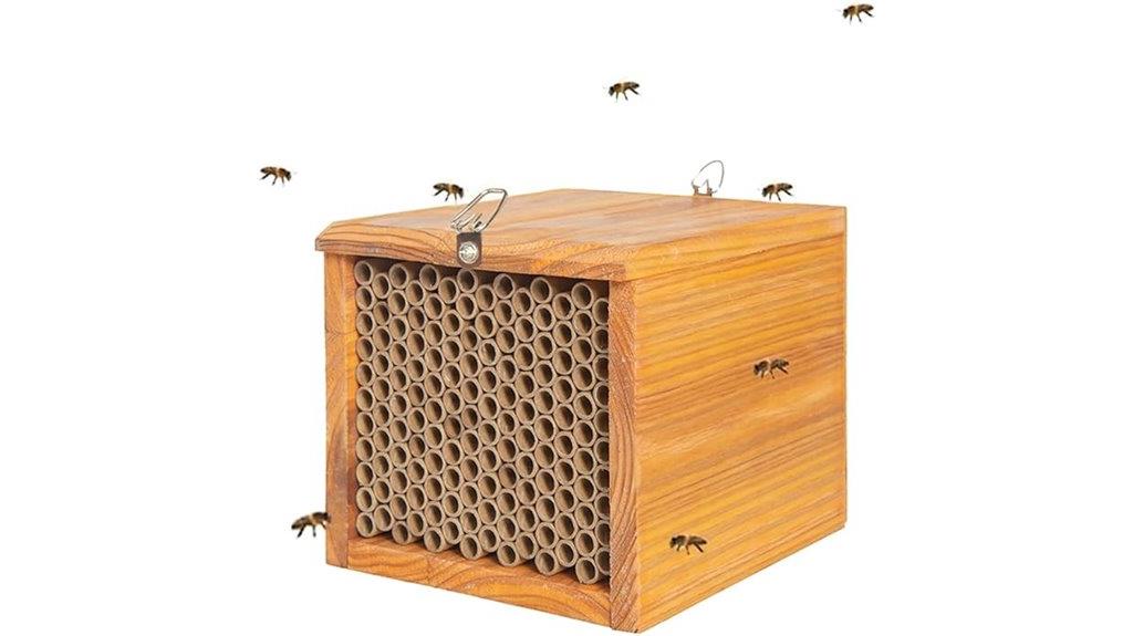 wooden mason bee habitat