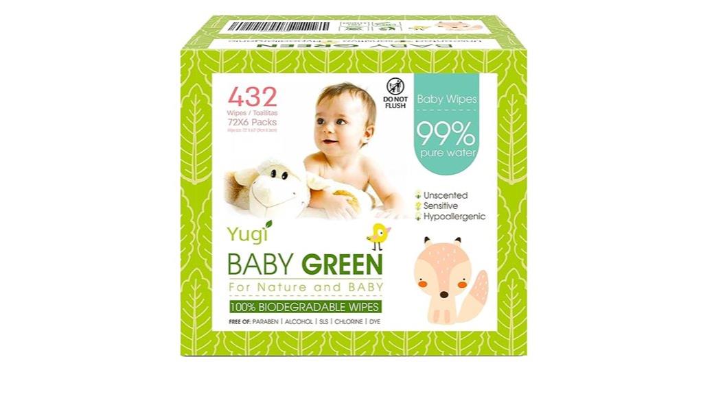 yugi green baby wipes