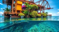 abandoned oil platform eco resort