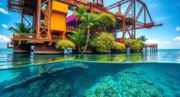 abandoned oil platform eco resort