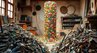artist transforms waste creatively
