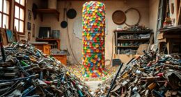 artist transforms waste creatively