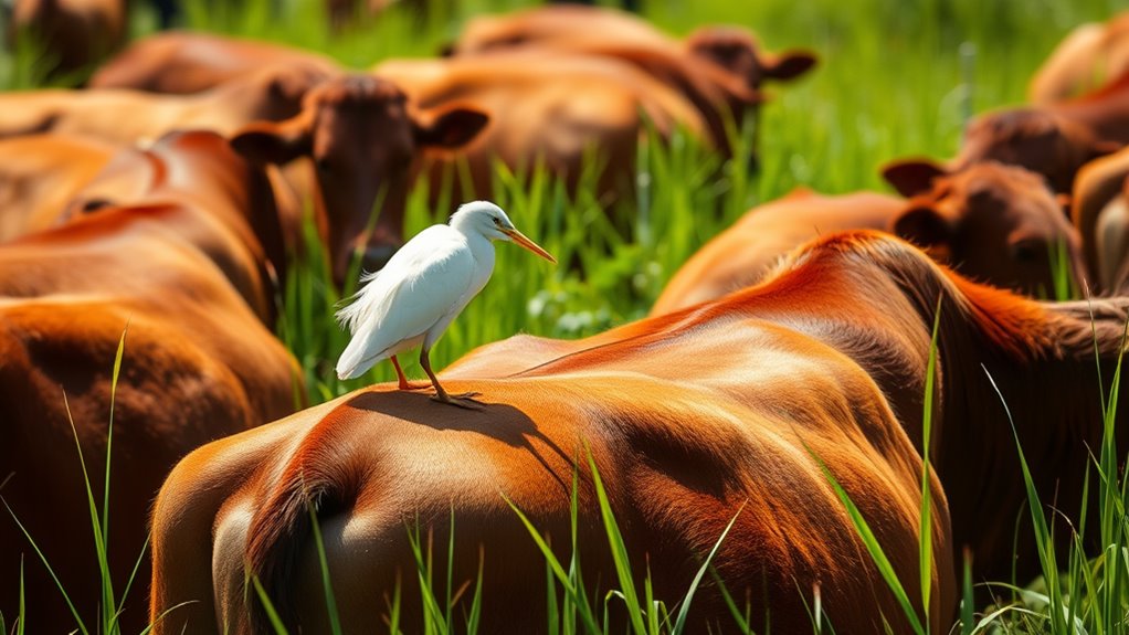 cattle attract egret insects