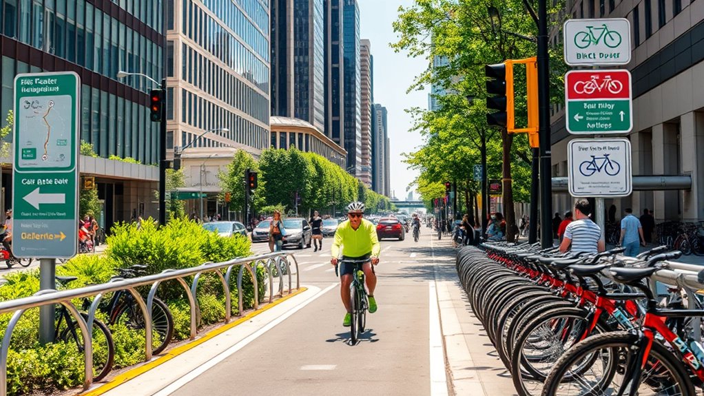 city infrastructure enhances bike safety