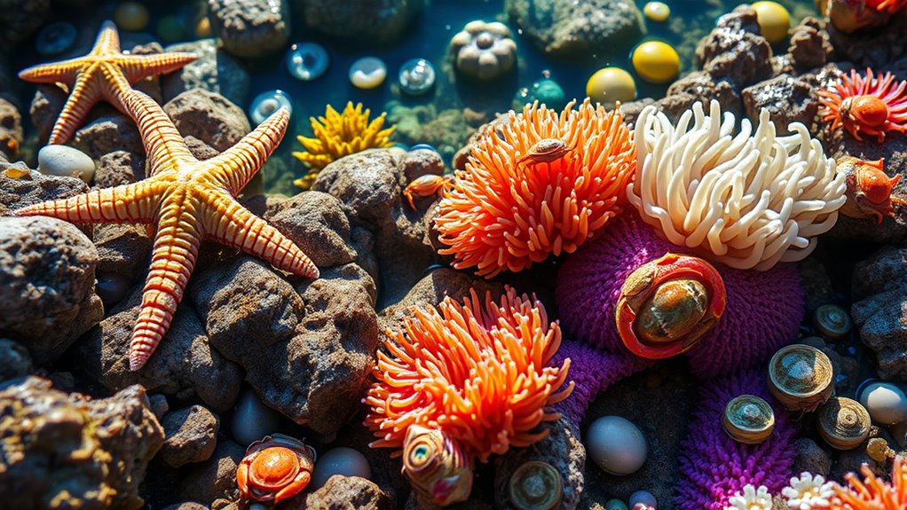 invertebrates tide pool roles