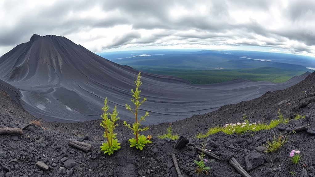 landscape transformed by eruption