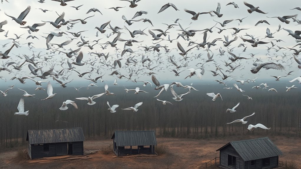 mass slaughter of pigeons