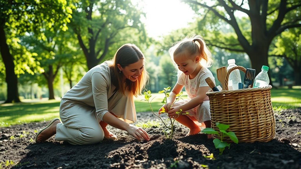 model eco friendly family habits