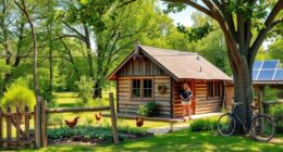 off grid family thriving happily