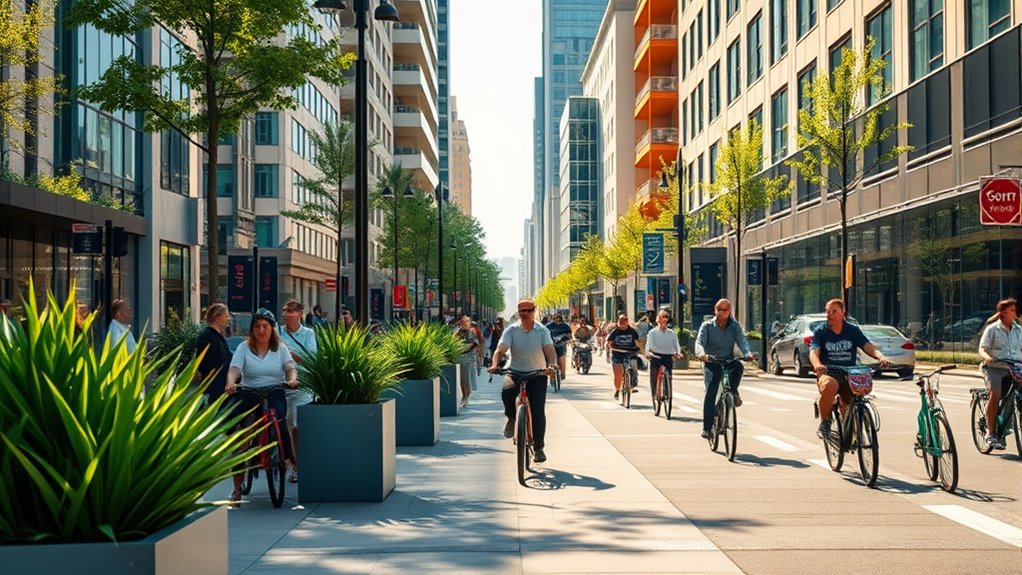 pedestrian friendly bike focused urban design