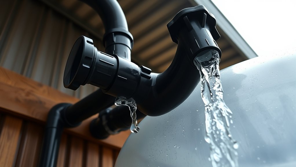 proper pipe connection and slope