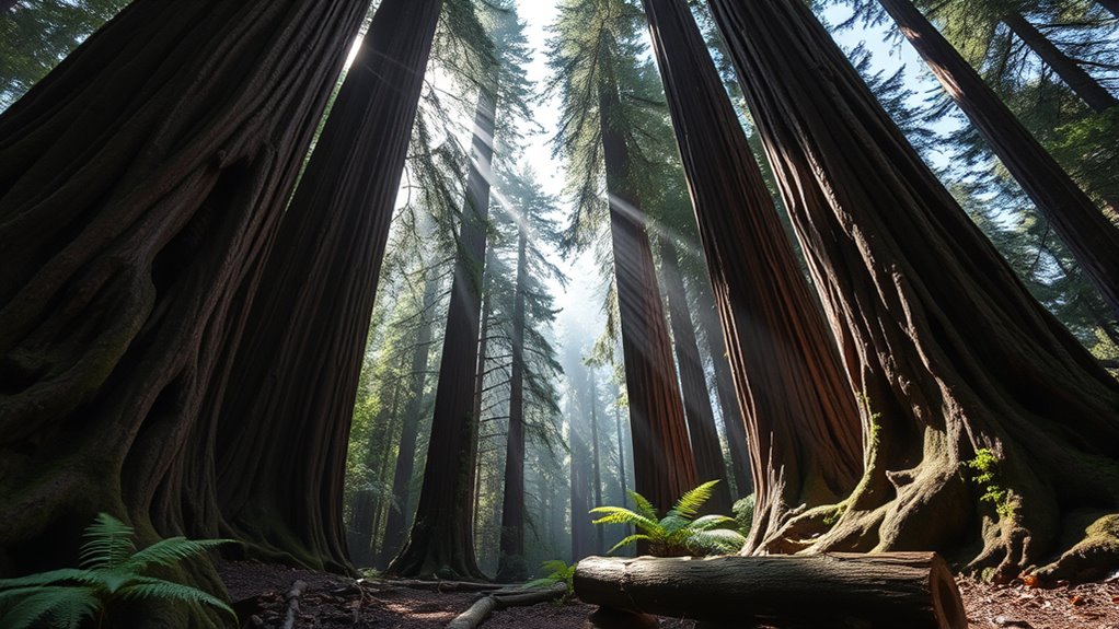 redwood soil and fog