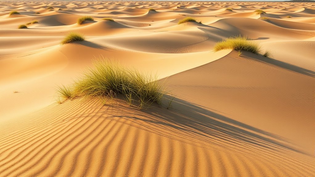 sand accumulation and shifting