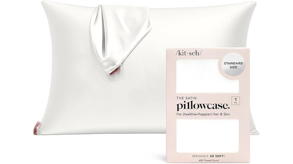 satin pillowcase with zipper
