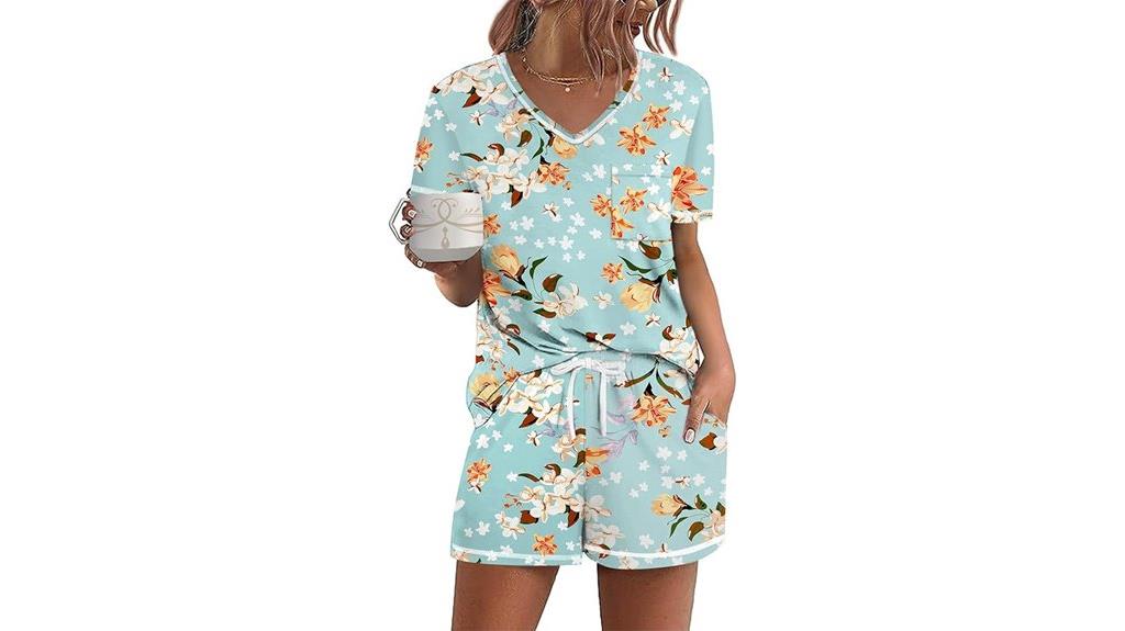 short sleeve pocket pajama set