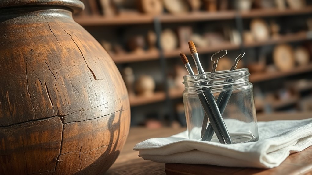 stabilize damaged fragile objects