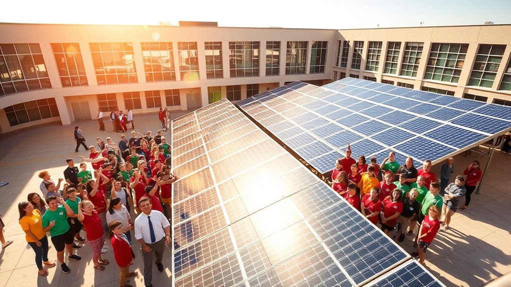 students leading renewable energy initiatives