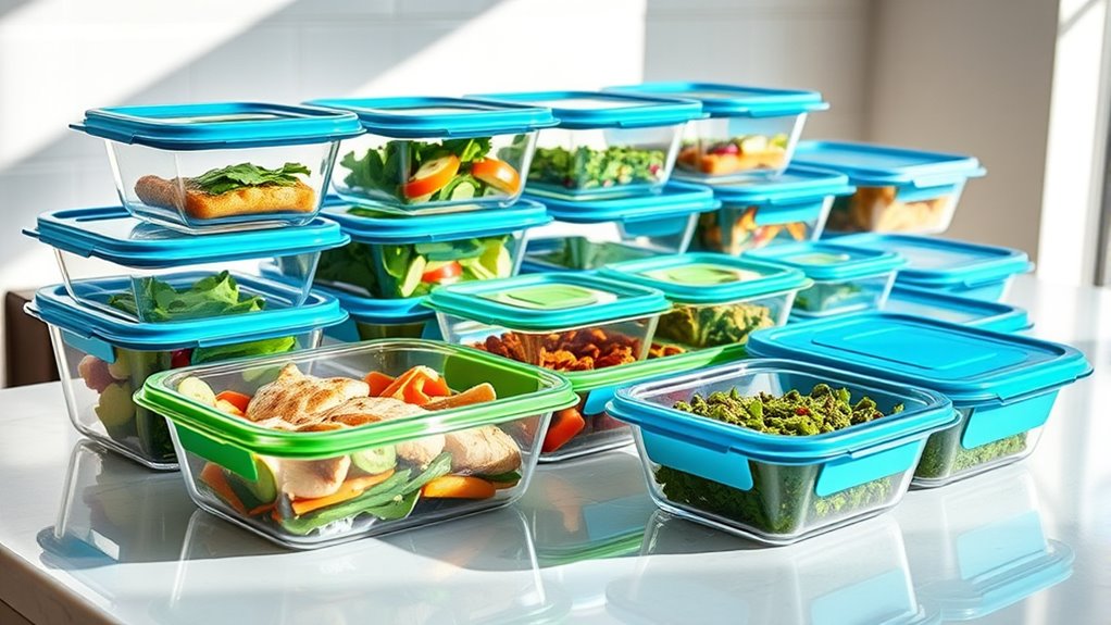 stylish fresh keeping glass containers