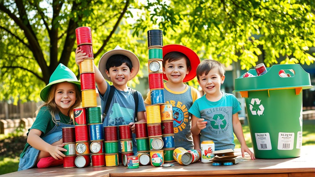 teach kids recycling and sharing