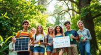 teen climate activists rally