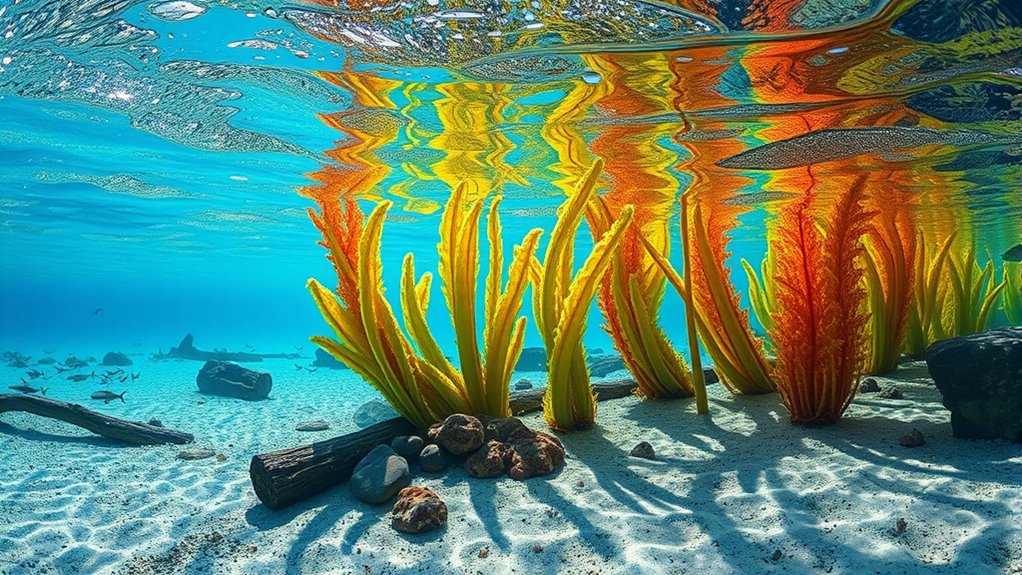 underwater features and ecosystems