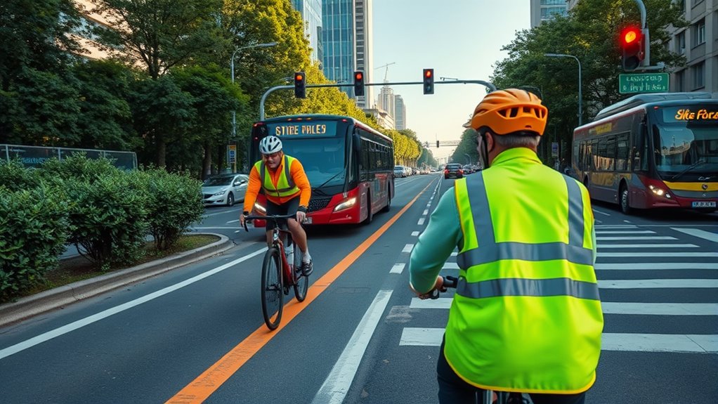 wear bright reflective gear