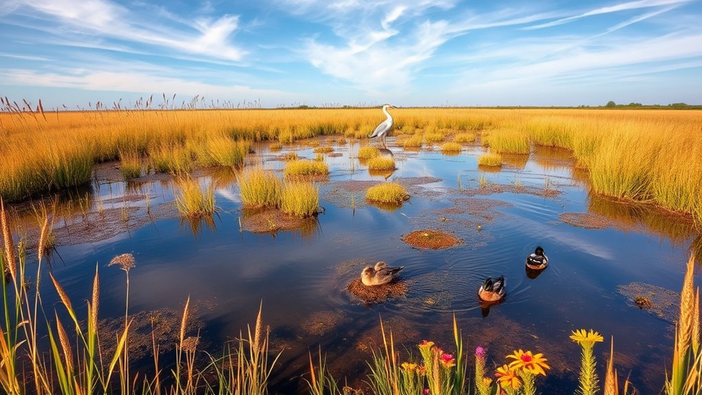 wetlands support diverse wildlife