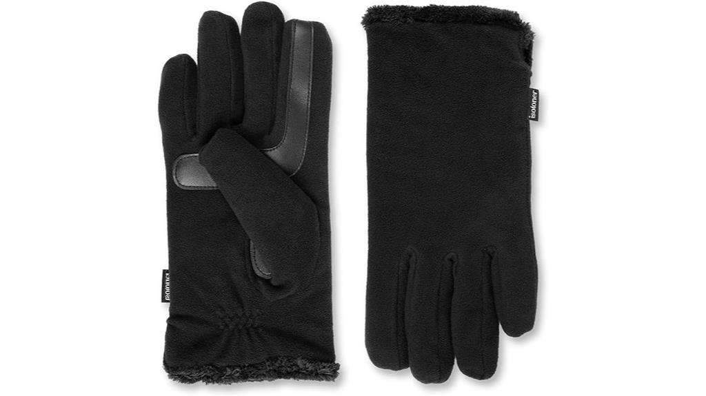 women s fleece gloves with tech