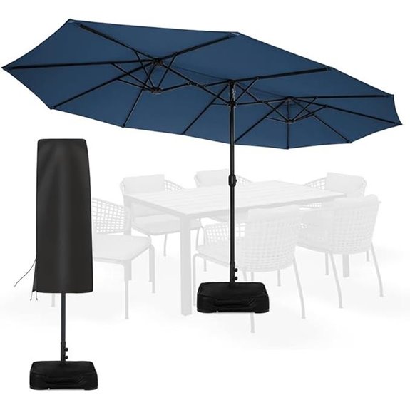 Sundale 15ft Outdoor Olefin Patio Umbrella Set